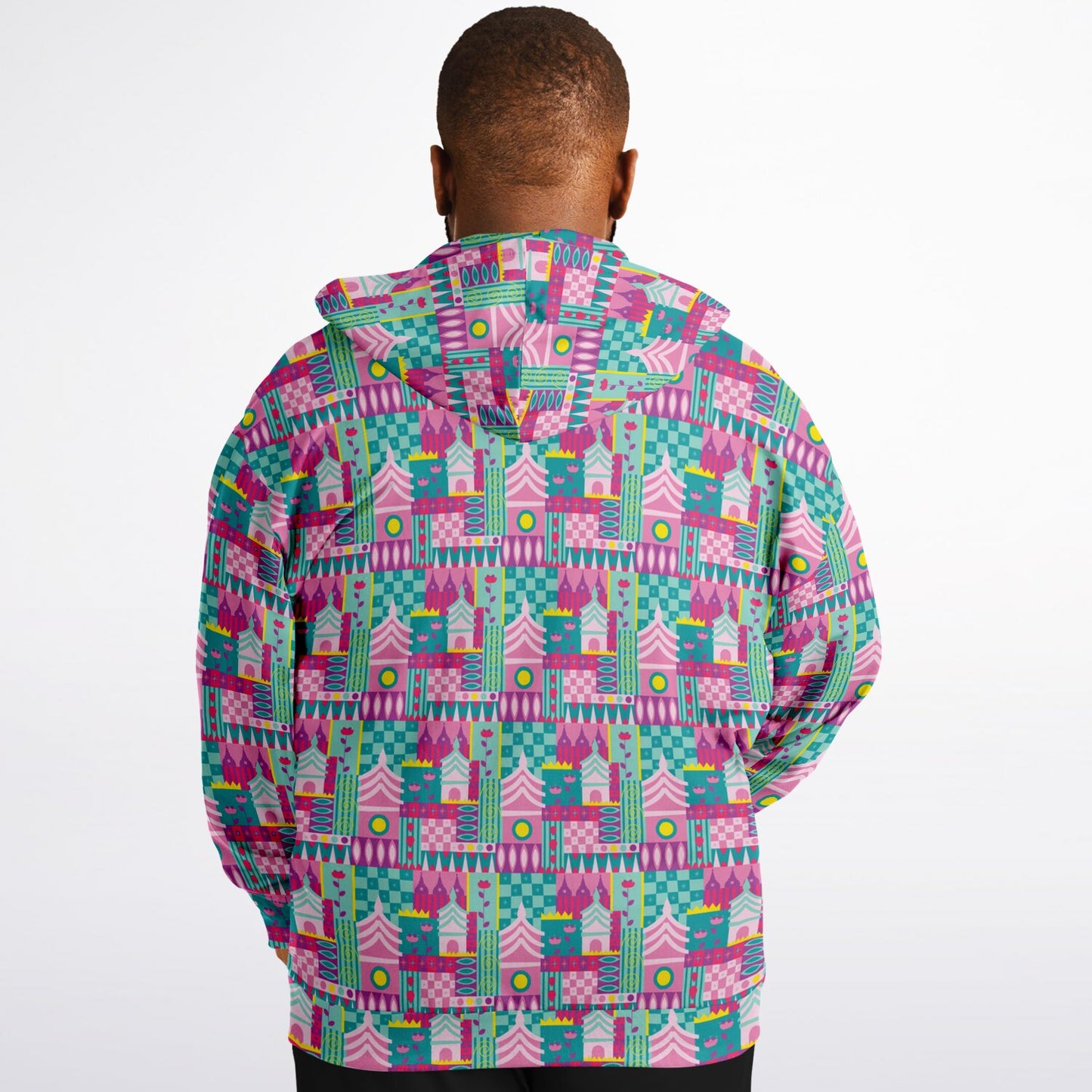 Small World Plus-size Unisex Zip Hoodie