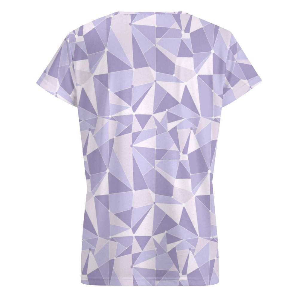 Purple Wall Women's V-Neck Short Sleeve T-Shirt