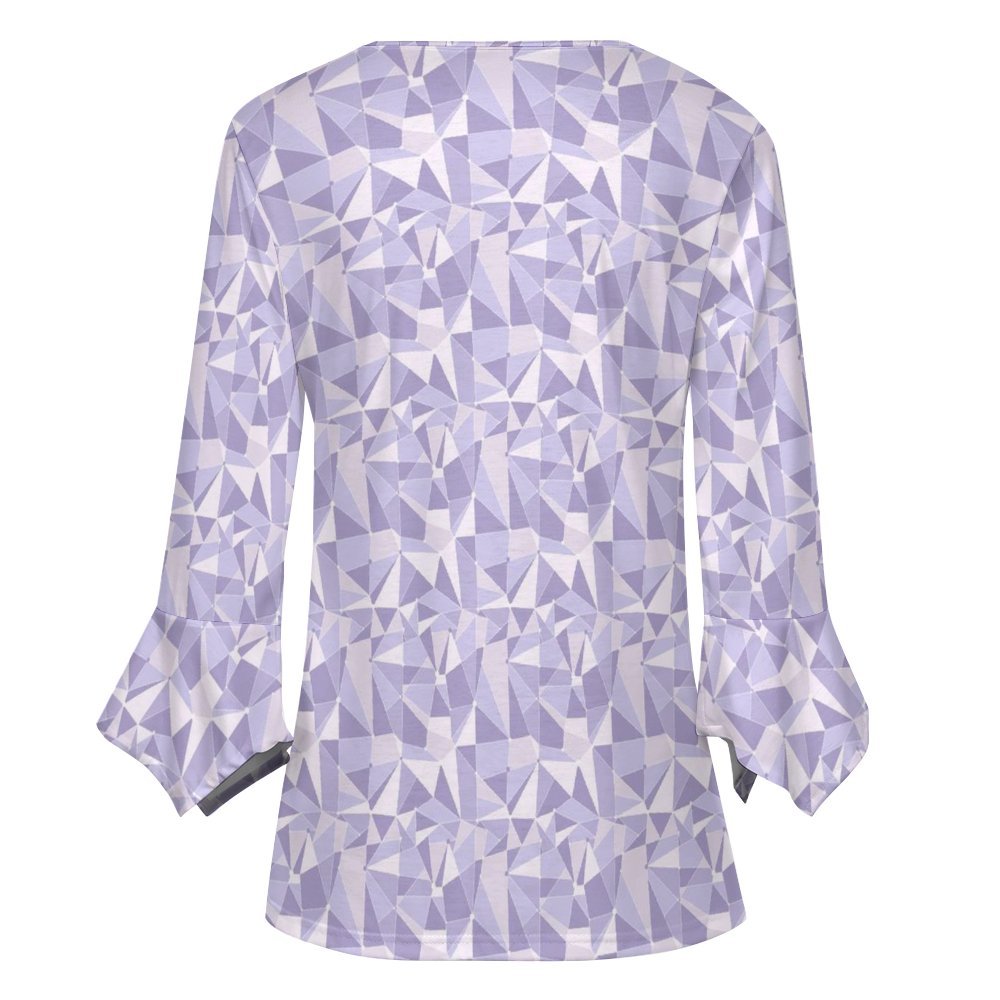 Purple Wall Women's Ruffled Petal Sleeve Top