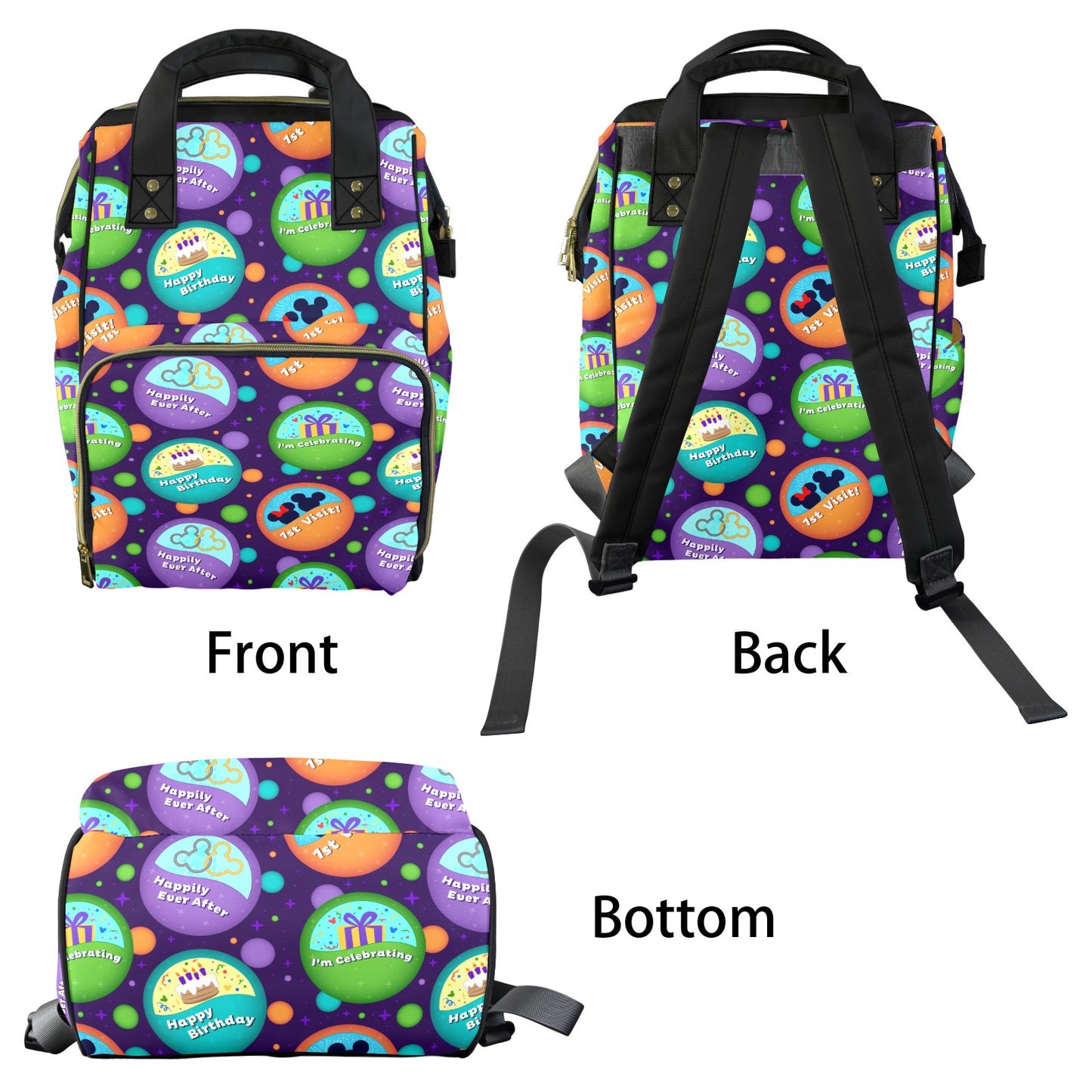 Button Collector Multi-Function Diaper Bag