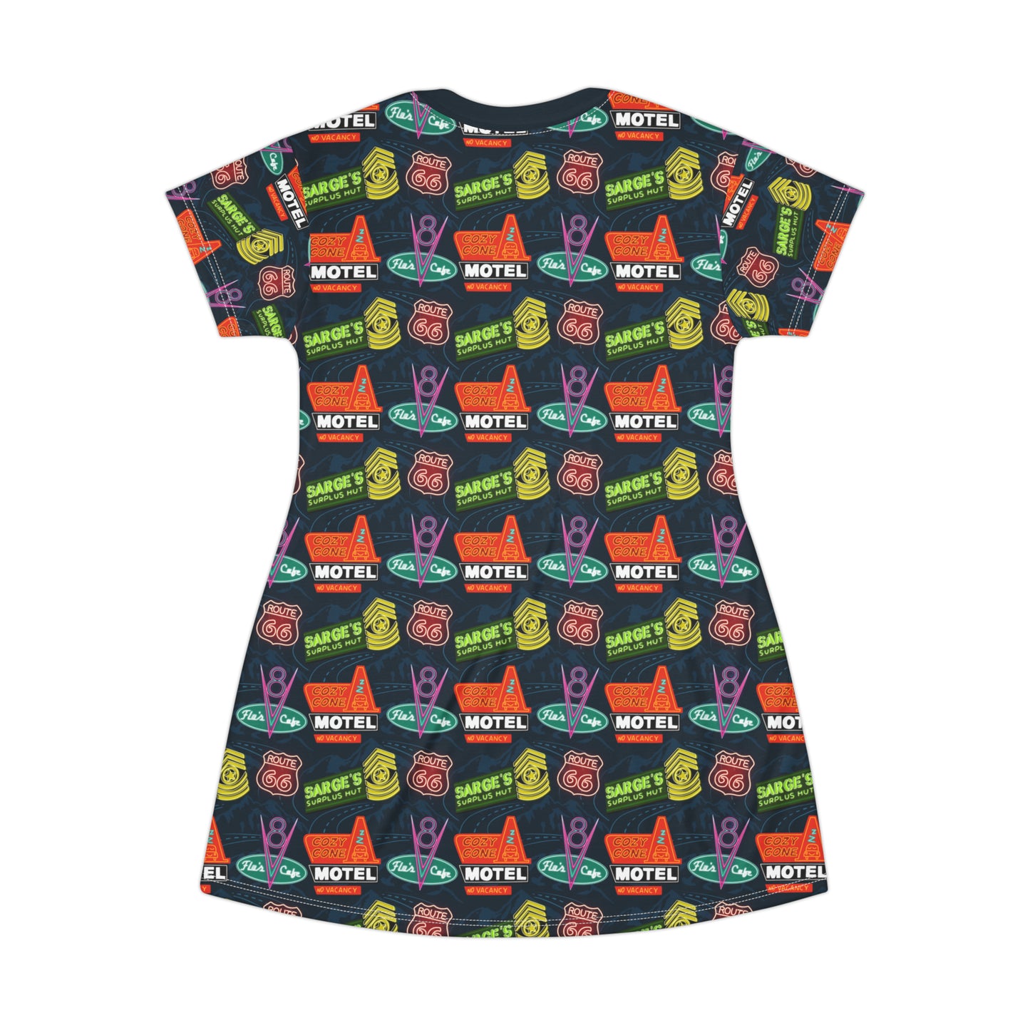 Disney Cars Neon Signs T-Shirt Dress