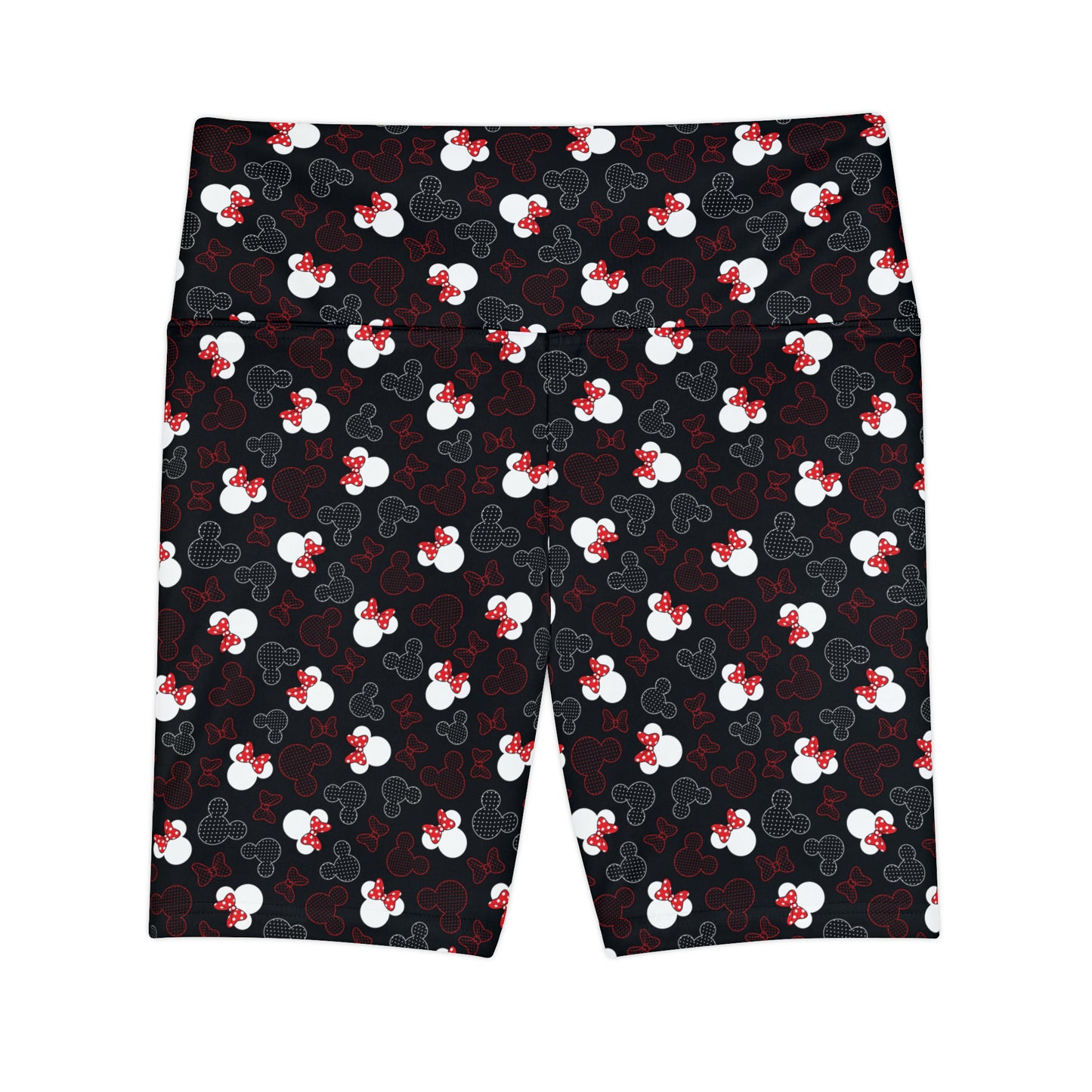 Mickey And Minnie Dots Women's Athletic Workout Shorts