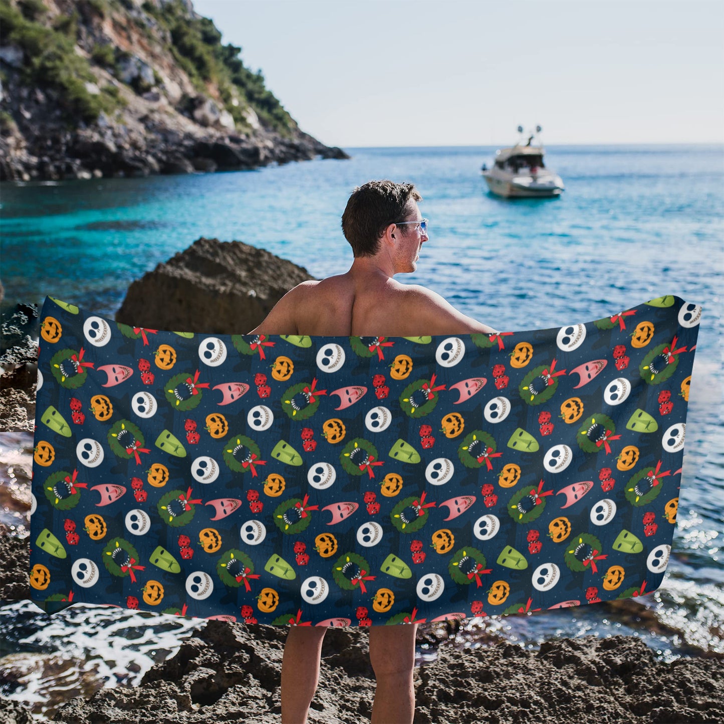 Nightmare Before Christmas Beach Towel