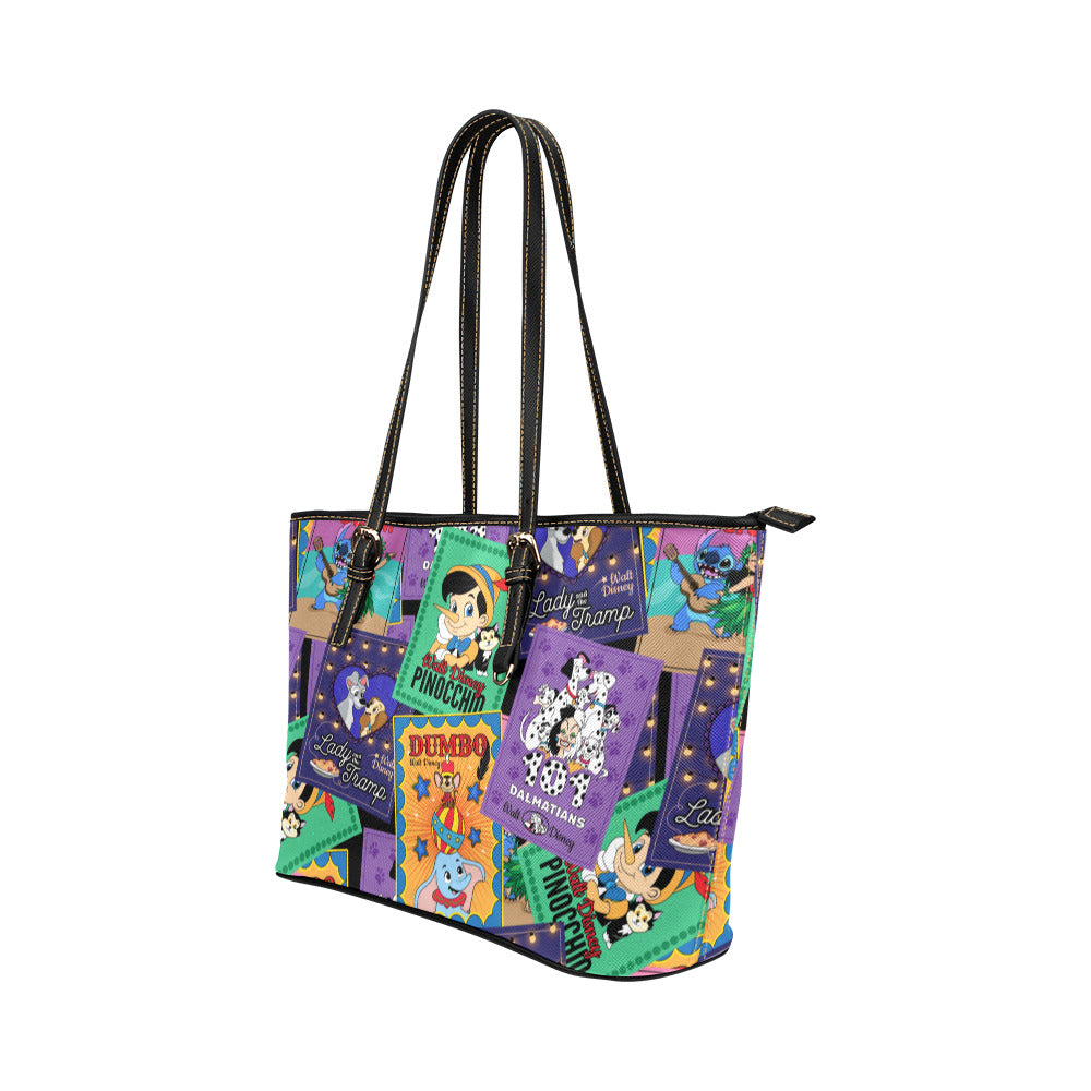 Classic Posters Leather Tote Bag