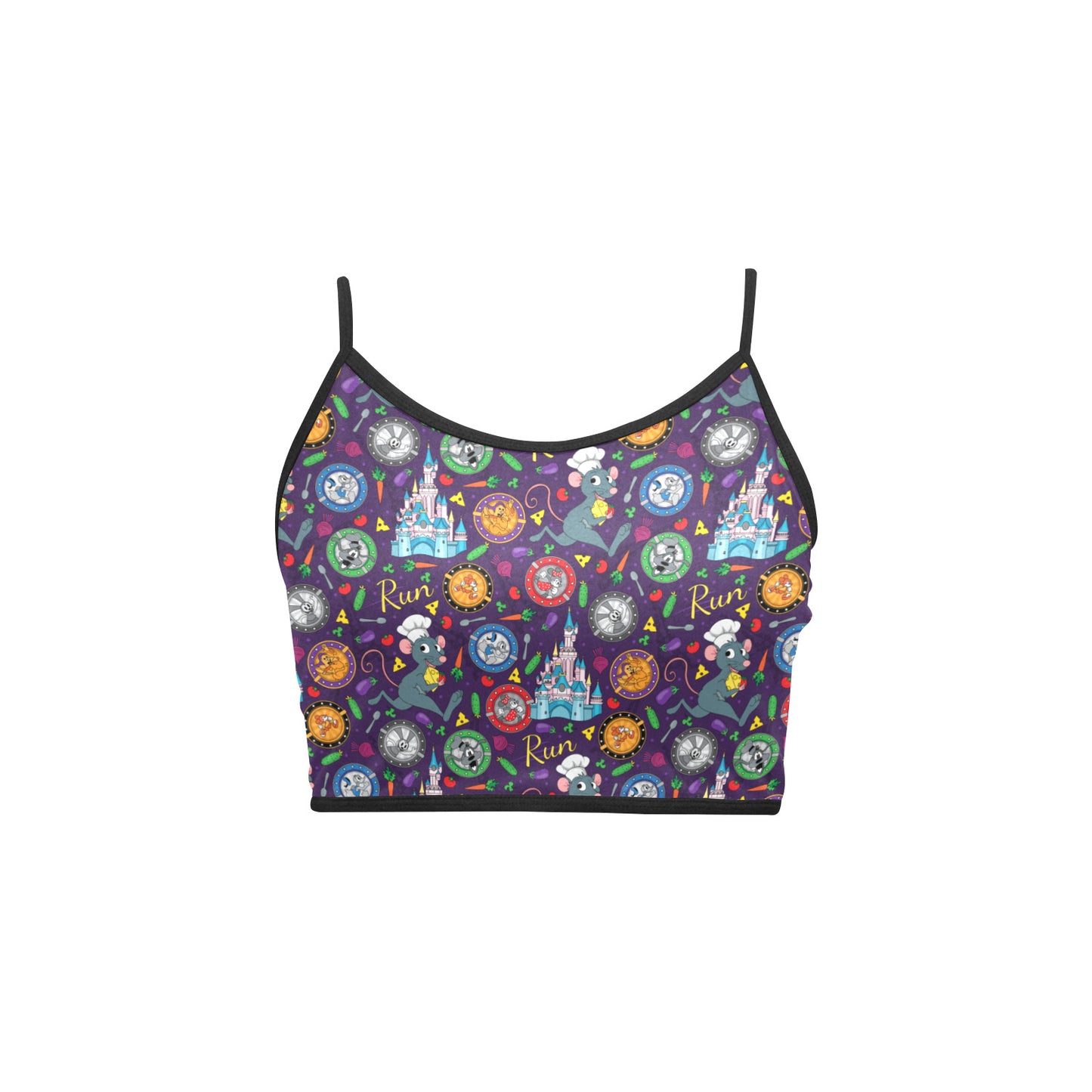 Ratatouille Wine And Dine Race Women's Spaghetti Strap Crop Top