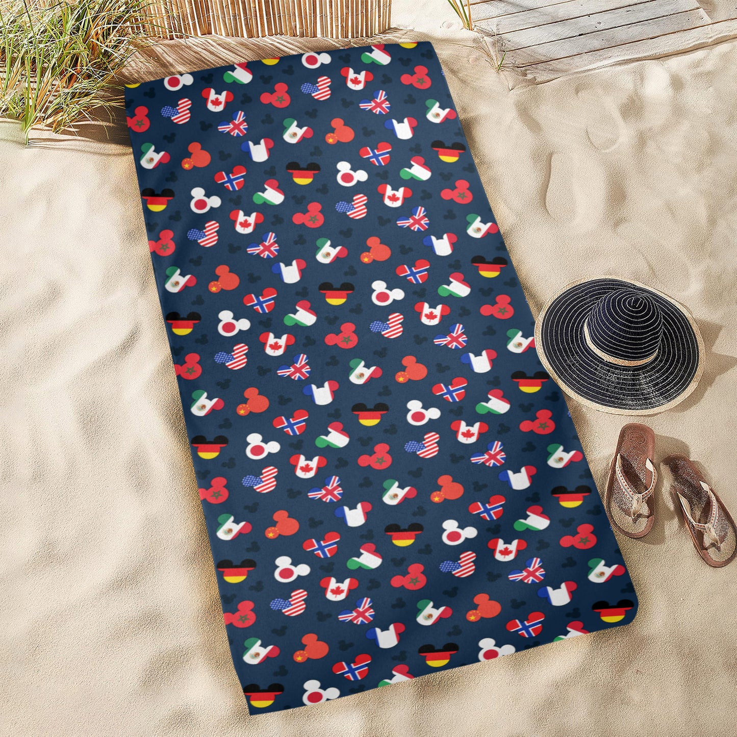 Mickey Flags Beach Towel