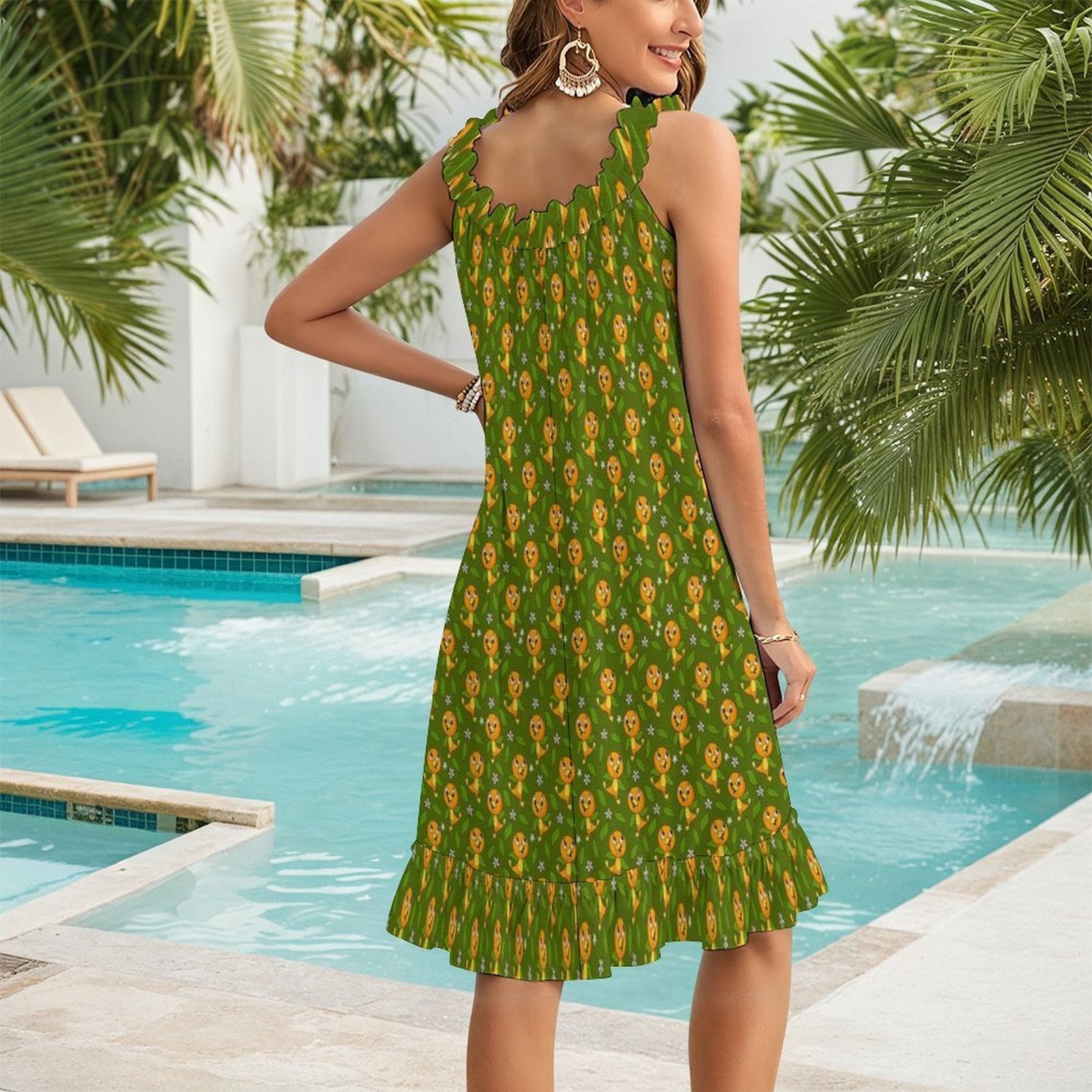 Women's Ruffled Strap Dress - Ambrie