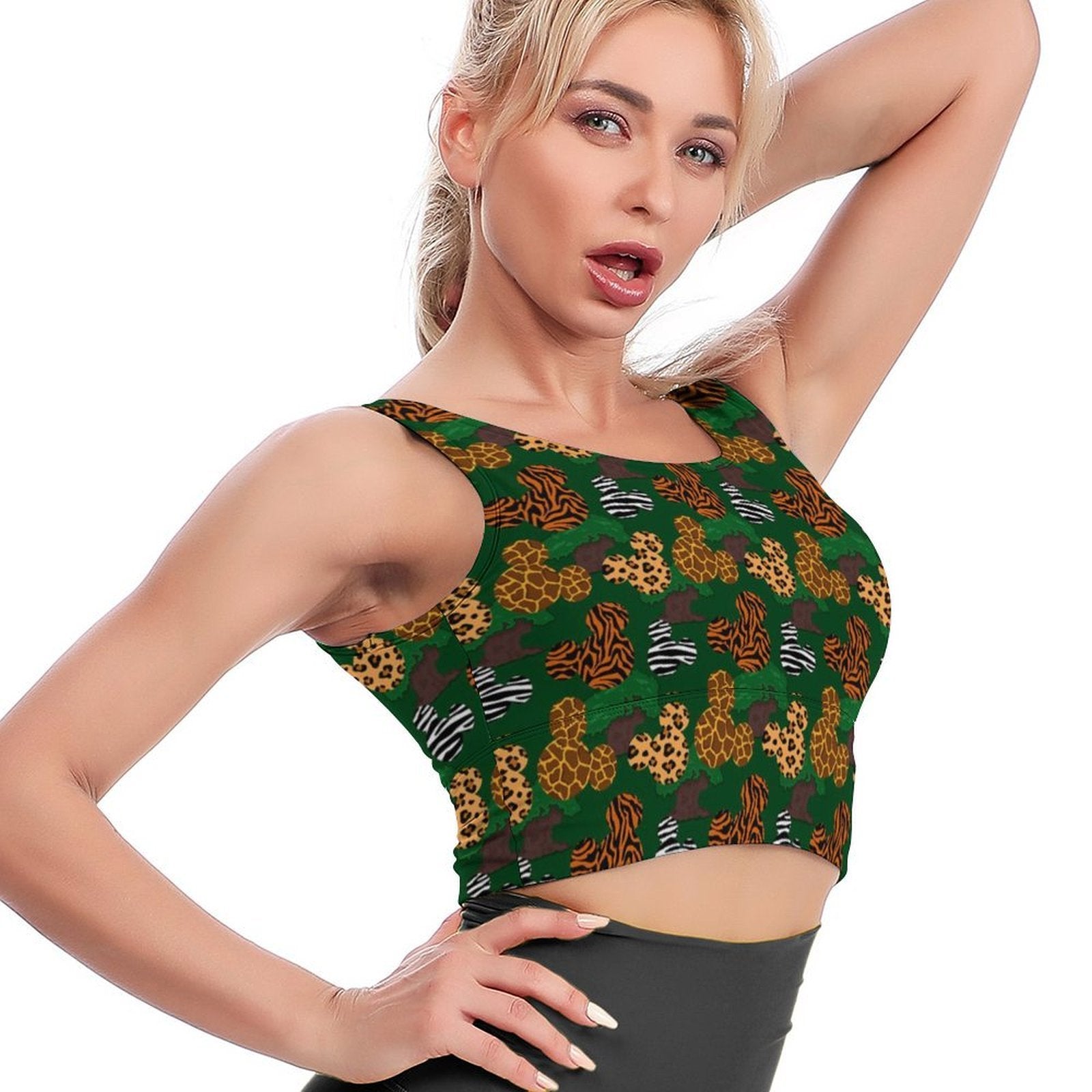 Animal Prints Women's Crop Tank Top - Ambrie