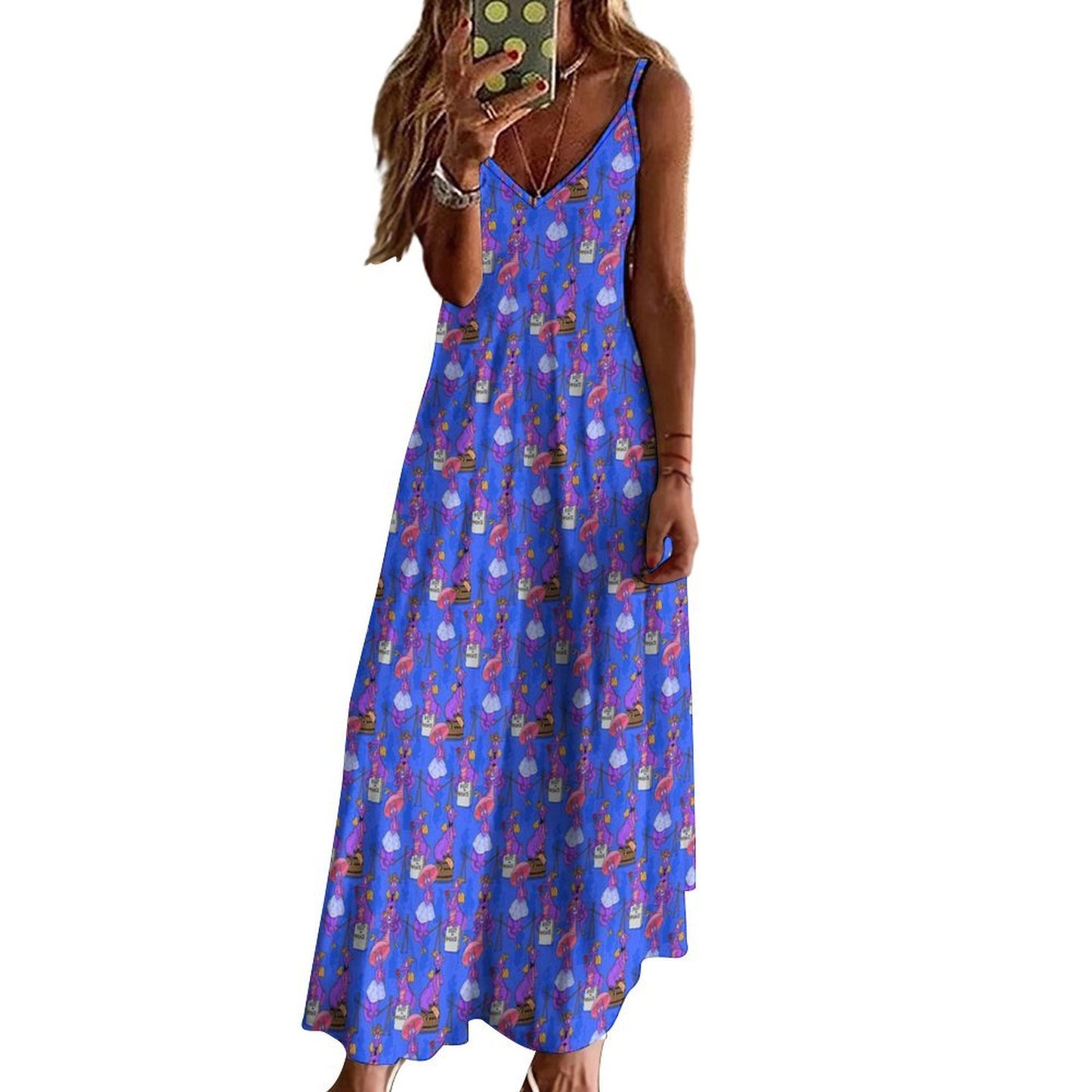 Haunted Mansion Figment Women's Summer Slip Long Dress