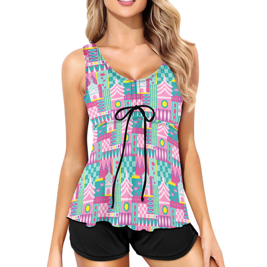 Small World Two Piece Tankini Women's Swimsuit