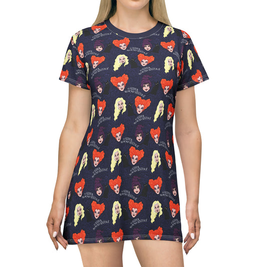 Disney Hocus Pocus Gather Round Sisters T-Shirt Dress