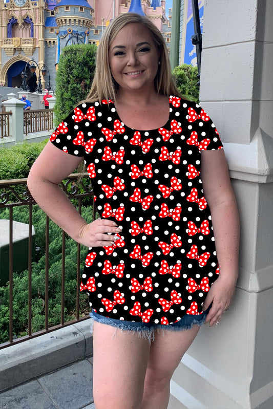 Polka Dot With Bows Women's Tunic - PRESALE LAST DAY TO ORDER 4/30/2024