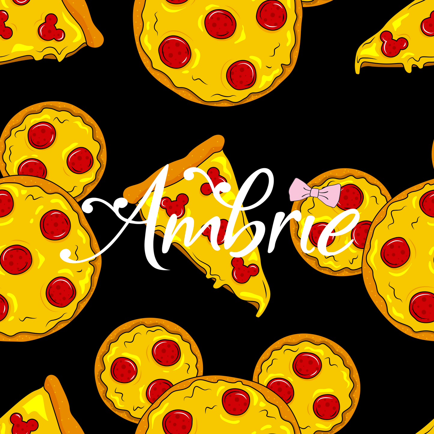 Mickey Pizza Seamless Pattern, Magical Cartoon Seamless pattern, Fabric Sublimation