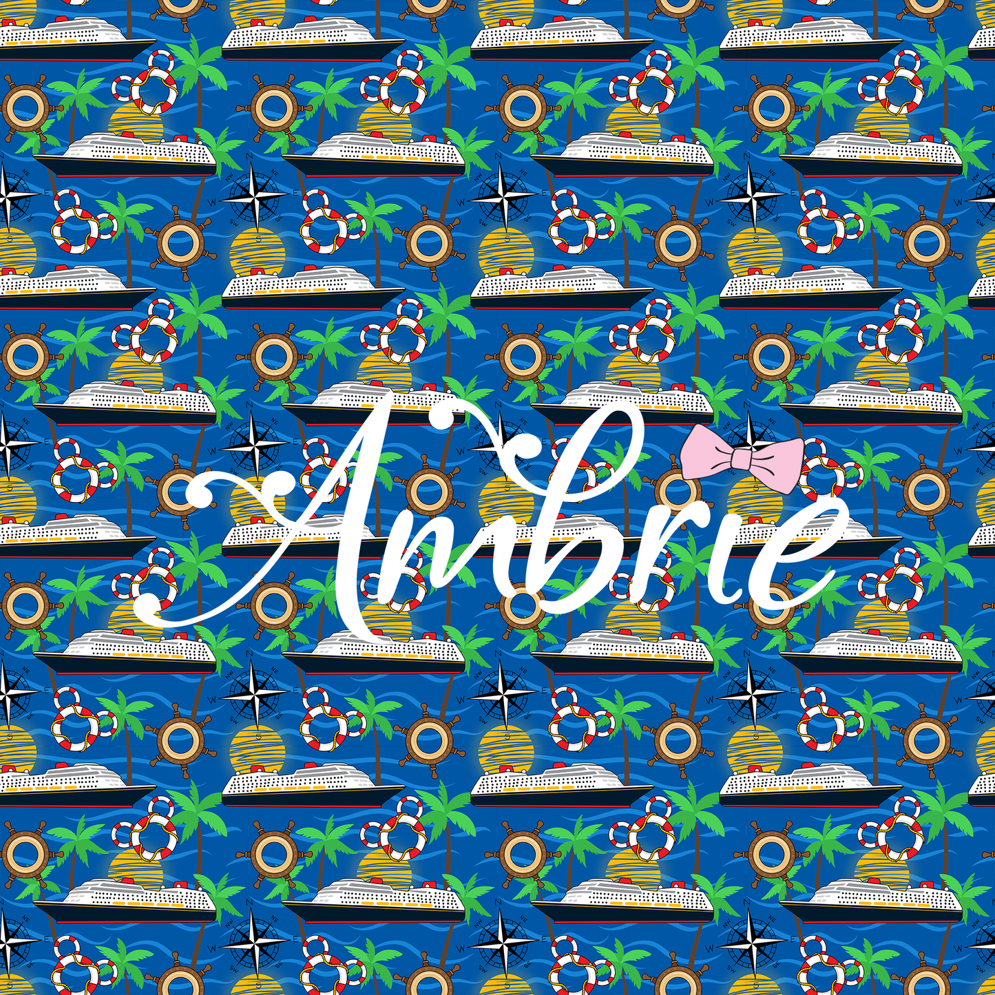 Disney Cruise Seamless Pattern, Magical Cartoon Seamless pattern, Fabric Sublimation