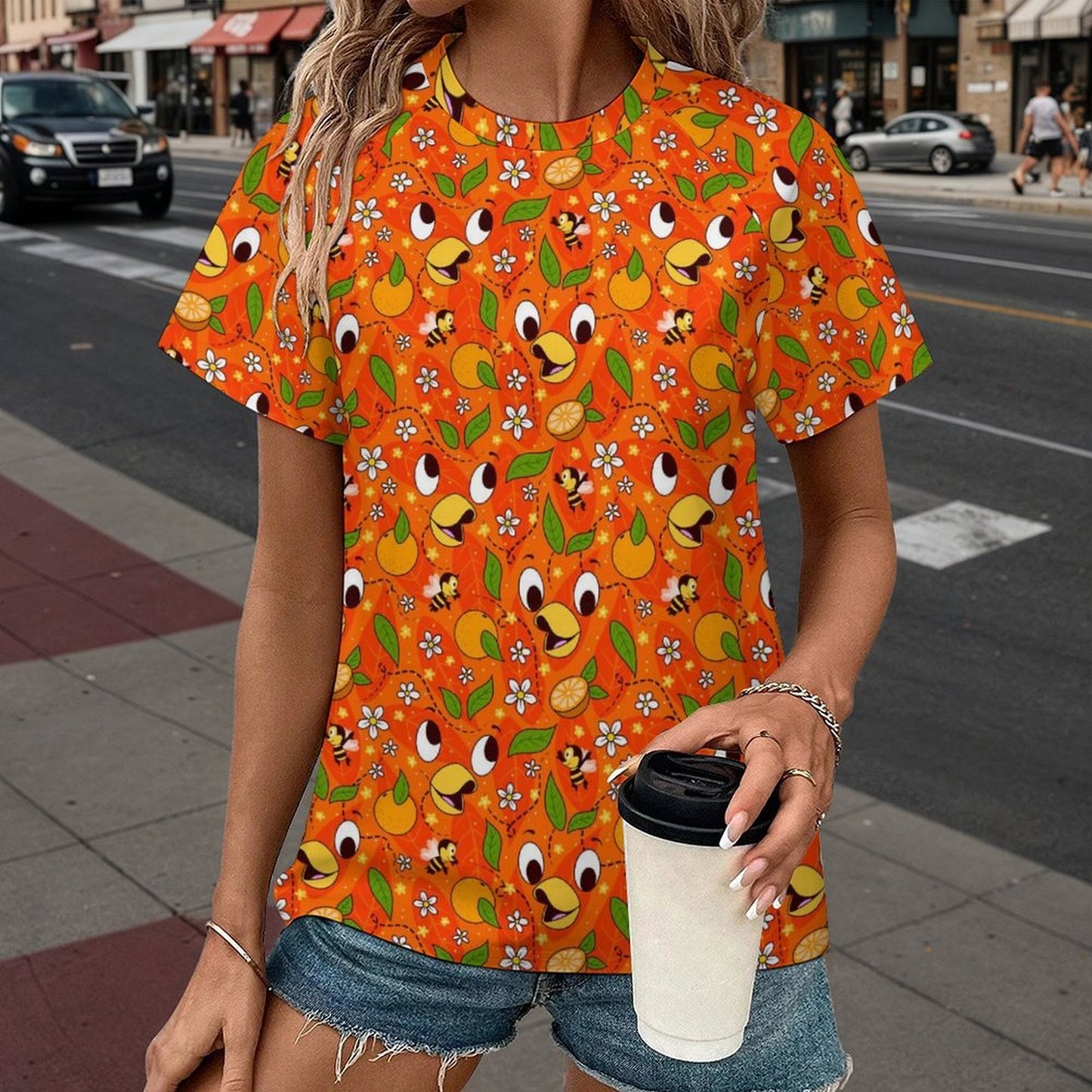 Women's All Over Print Raglan T-Shirt - Ambrie