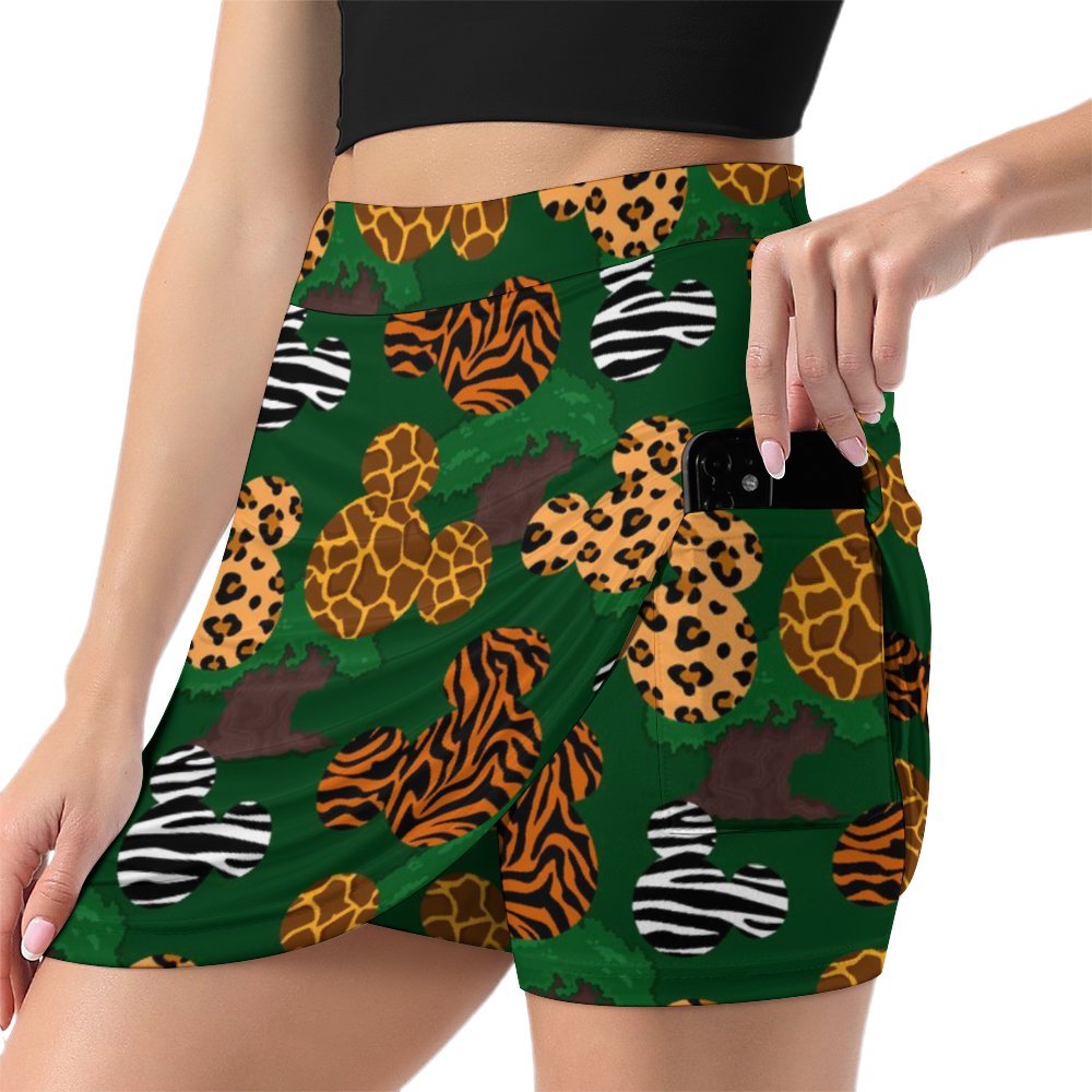 Disney Animal Prints Athletic A-Line Skirt With Pocket