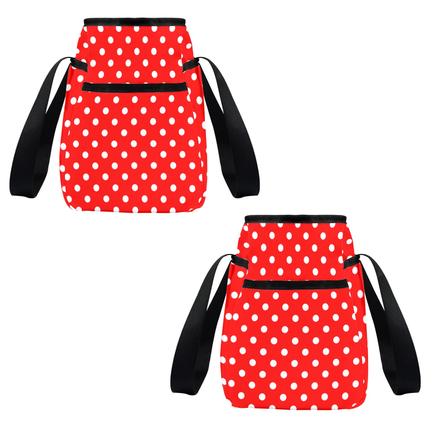 Red With White Polka Dots Large Capacity Insulated Tote Bag