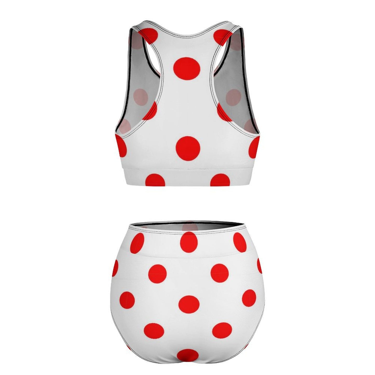 White With Red Polka Dots Women's Bikini Swimsuit