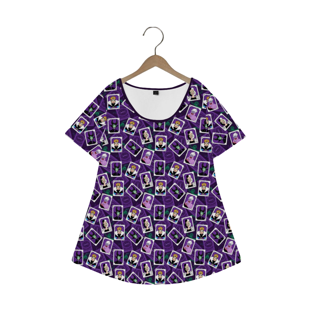 Villain Cards Women's Crew Neck Loose Tunic