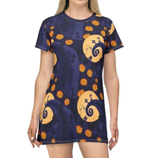 Disney Nightmare Before Christmas Jack's Hill T-Shirt Dress