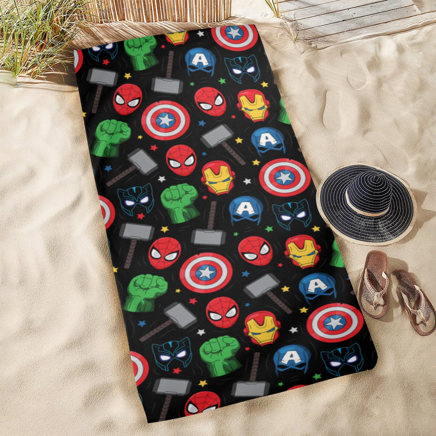 Super Heroes Beach Towel