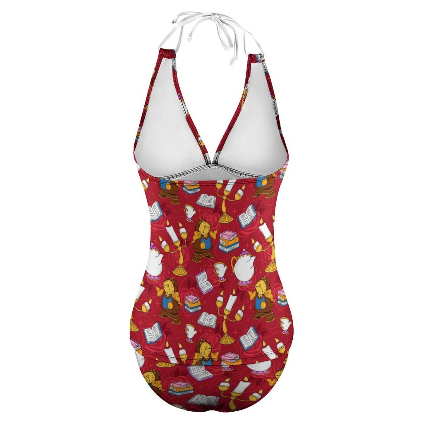 Disney Beauty And The Beast Belle's Friends Women's Split Swimsuit