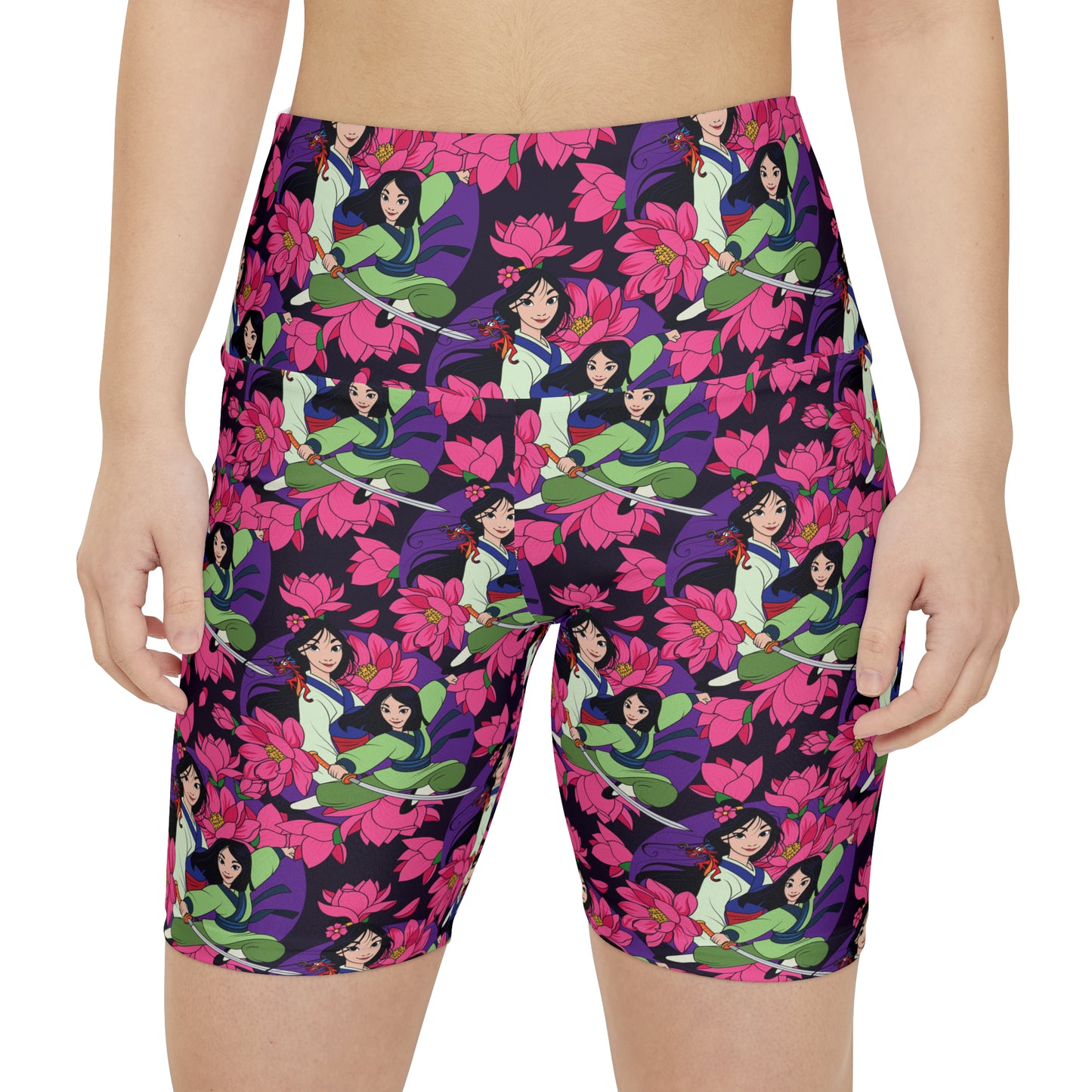 Blooming Flowers Women's Athletic Workout Shorts