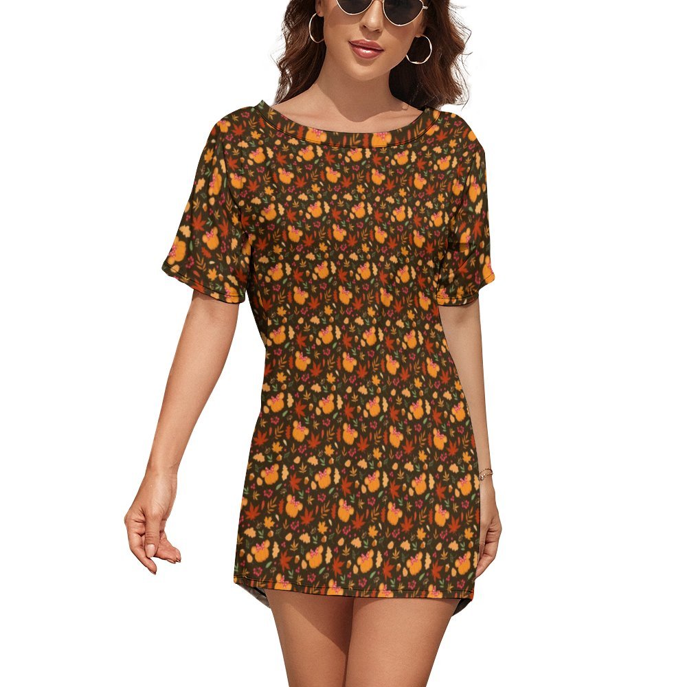 Fall Pumpkins Dolman Short Sleeve T-Shirt