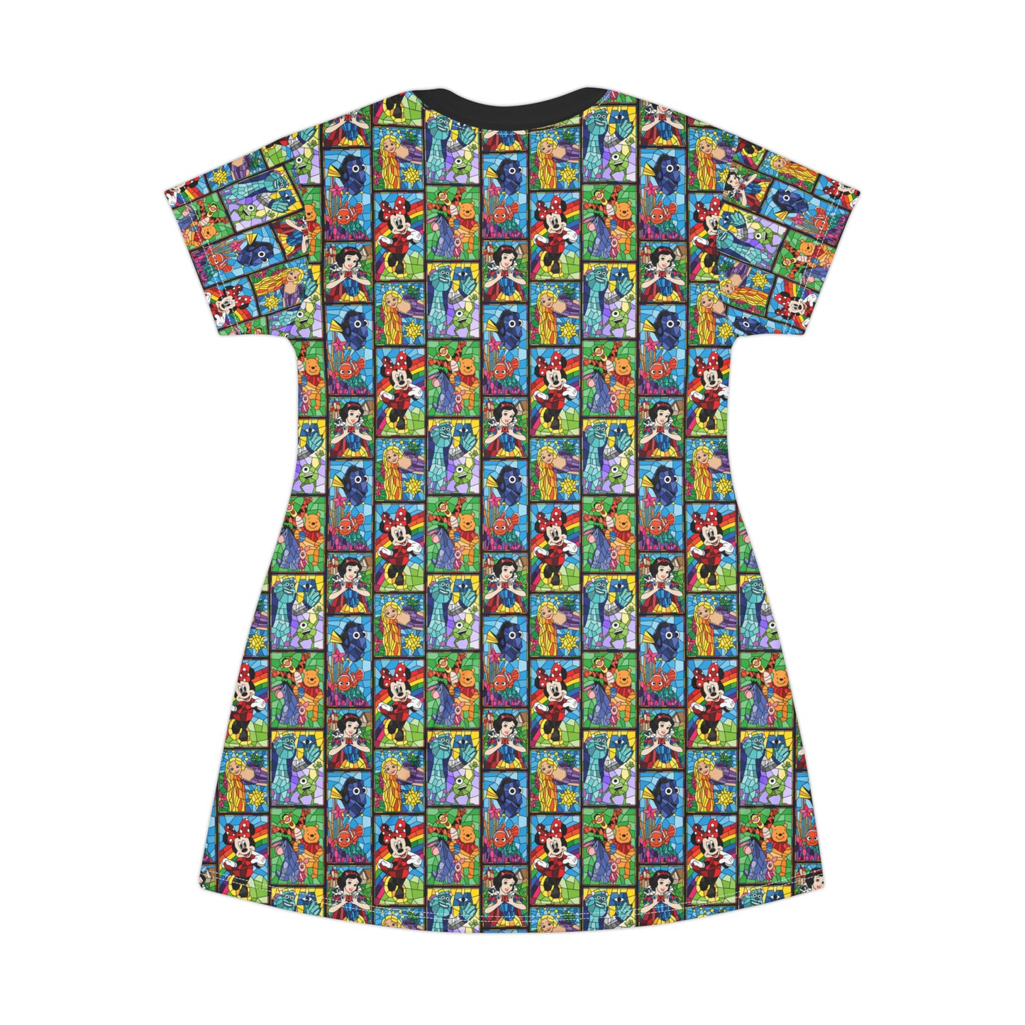 Stained Glass Characters T-Shirt Dress