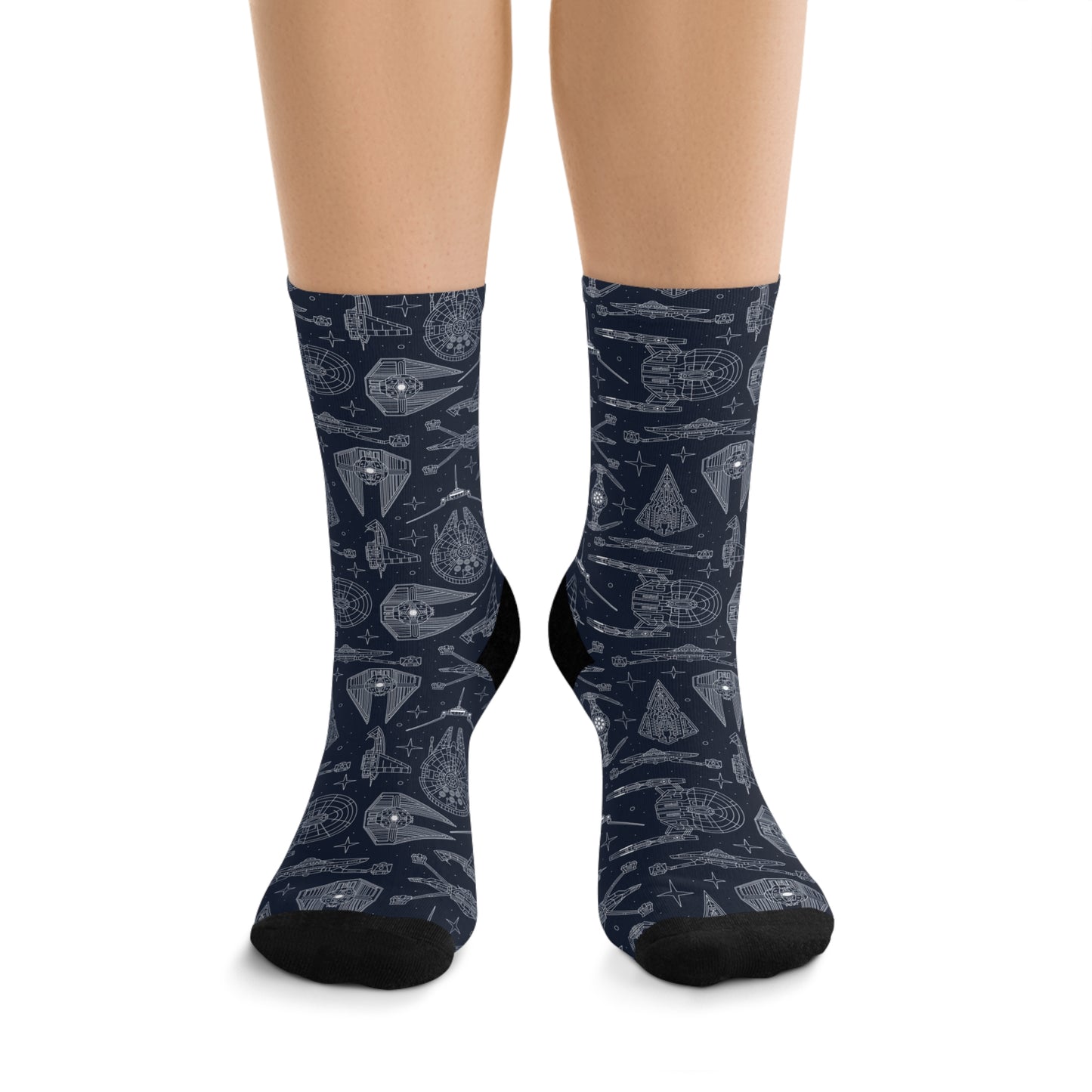 Star Wars Galactic Blue Prints Socks