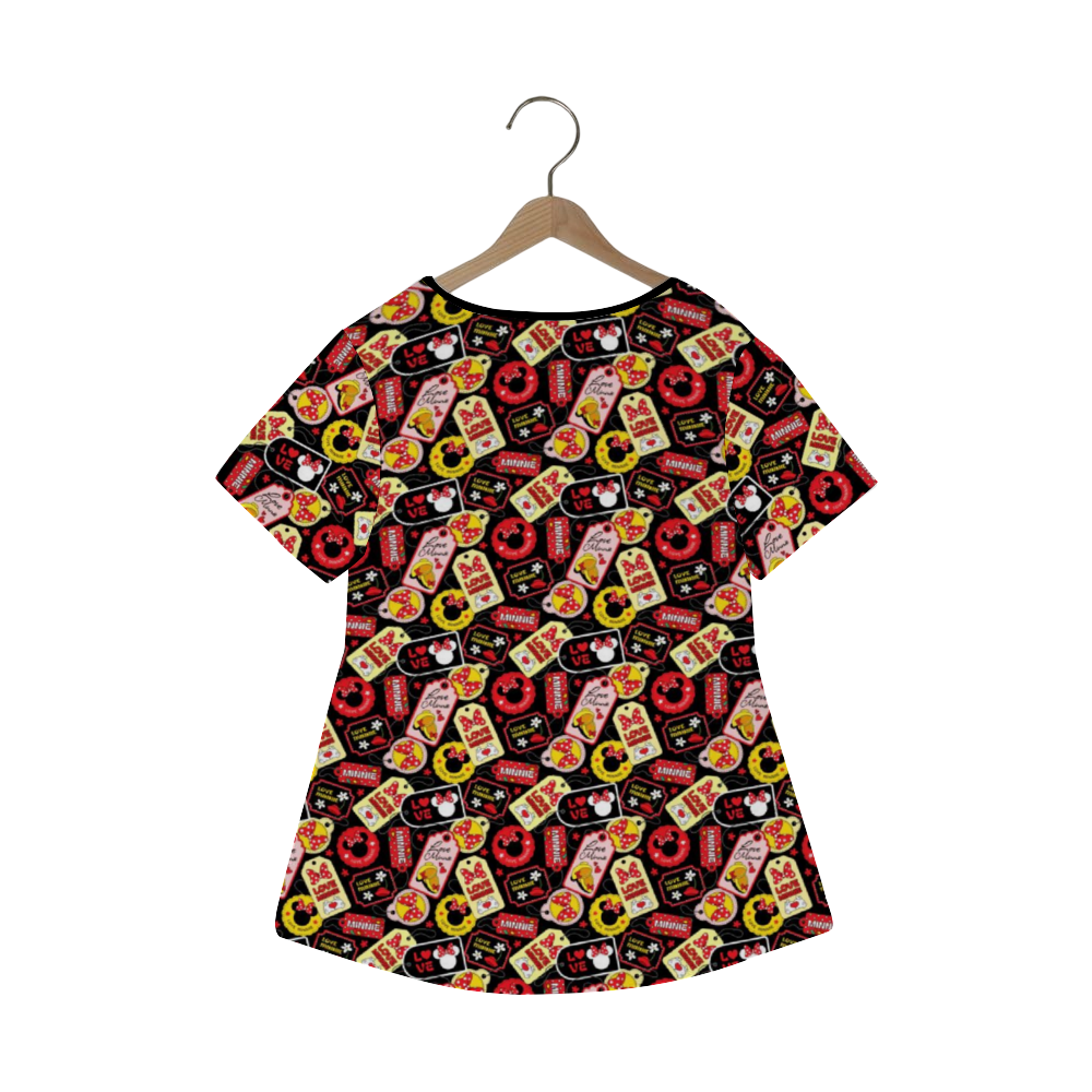 Minnie Tags Women's Crew Neck Loose Tunic