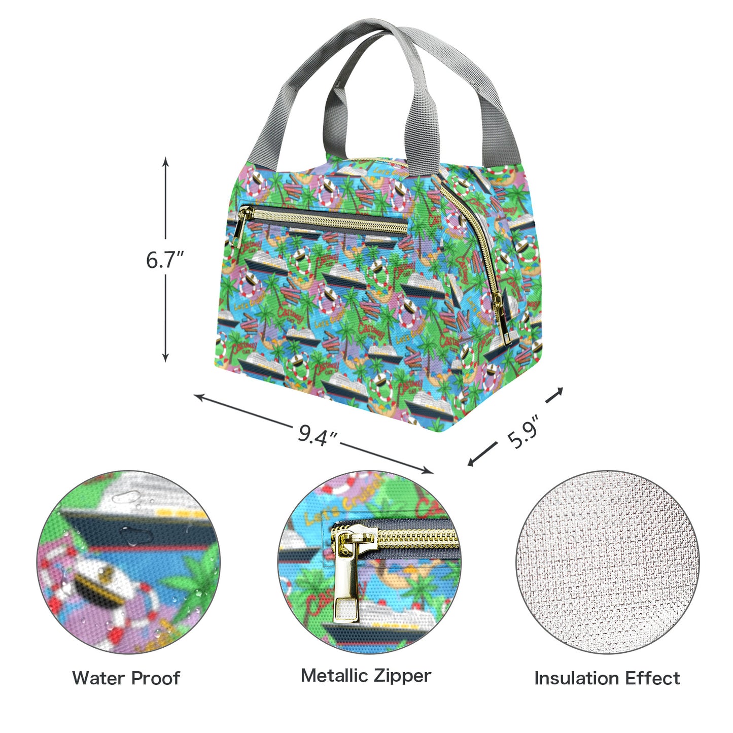 Let's Cruise Portable Lunch Bag