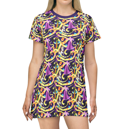 Disney Tangled Rapunzel Punzy Hair T-Shirt Dress