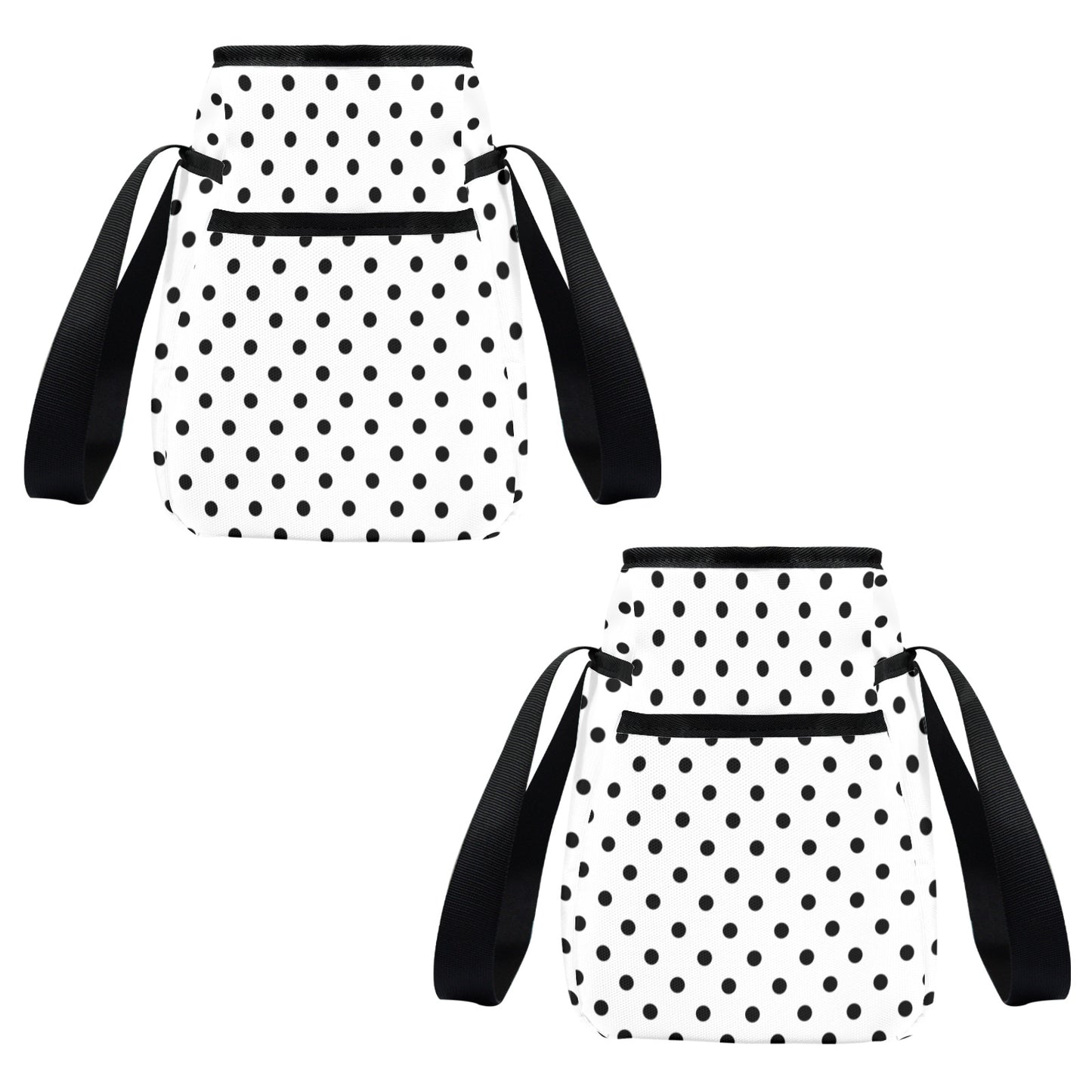 White With Black Polka Dots Large Capacity Insulated Tote Bag