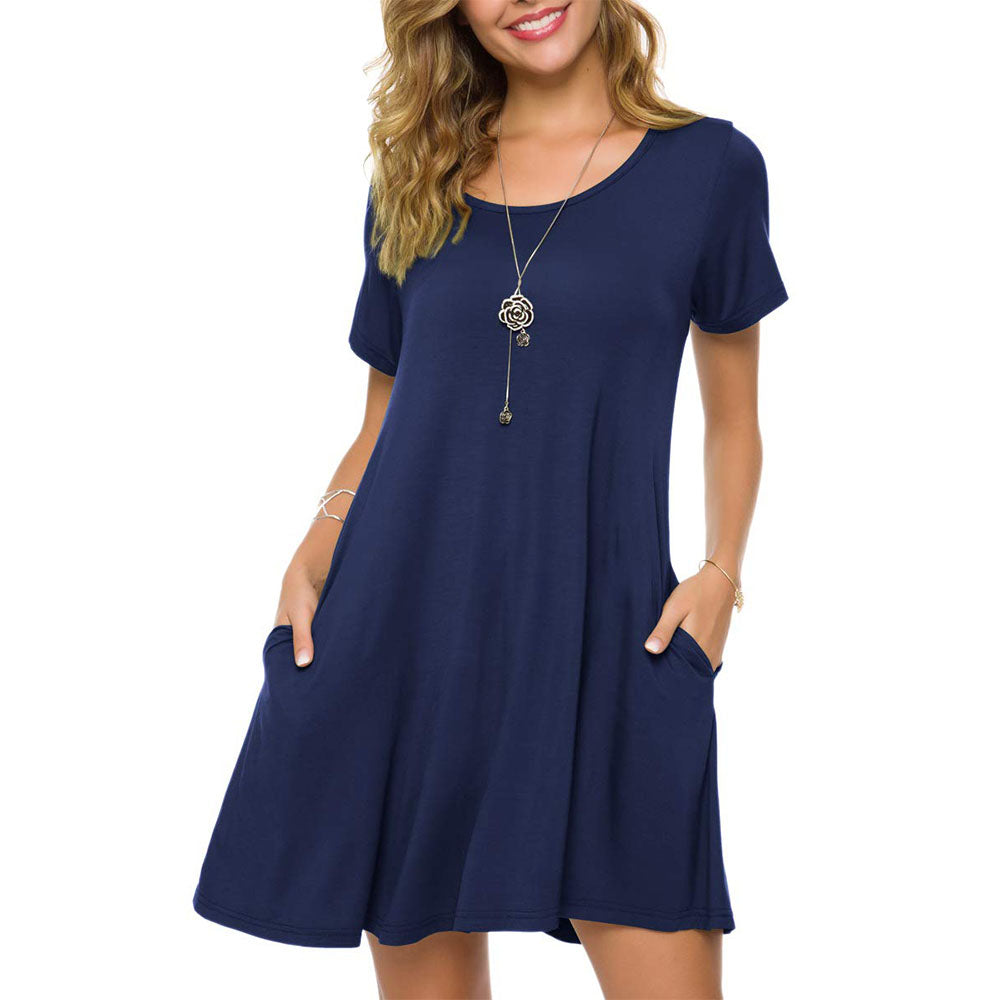 Ambrie Swing Dress With Pockets - Solid Colors