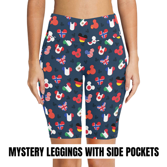 Mystery  Women's Athletic Workout Half Tights Leggings With Side Pockets - Ambrie