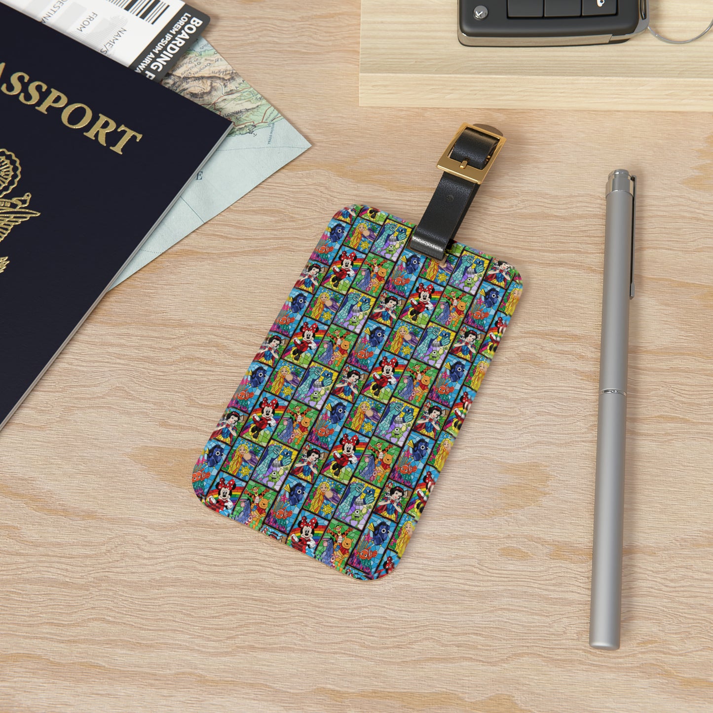 Stained Glass Characters Luggage Tag