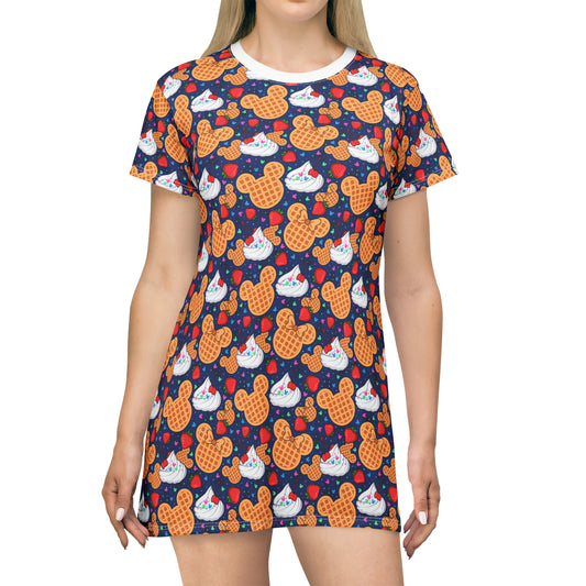 Waffles T-Shirt Dress