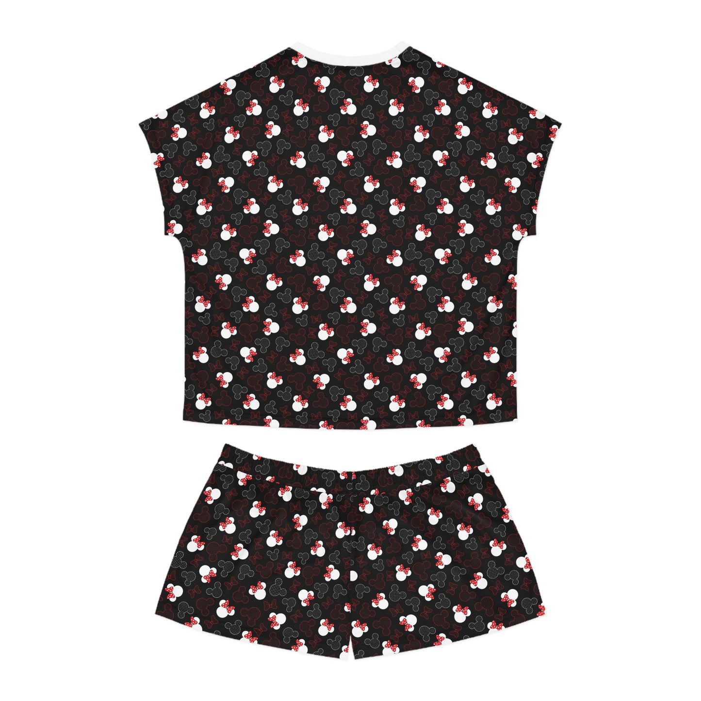 Mickey And Minnie Dots Women's Short Pajama Set