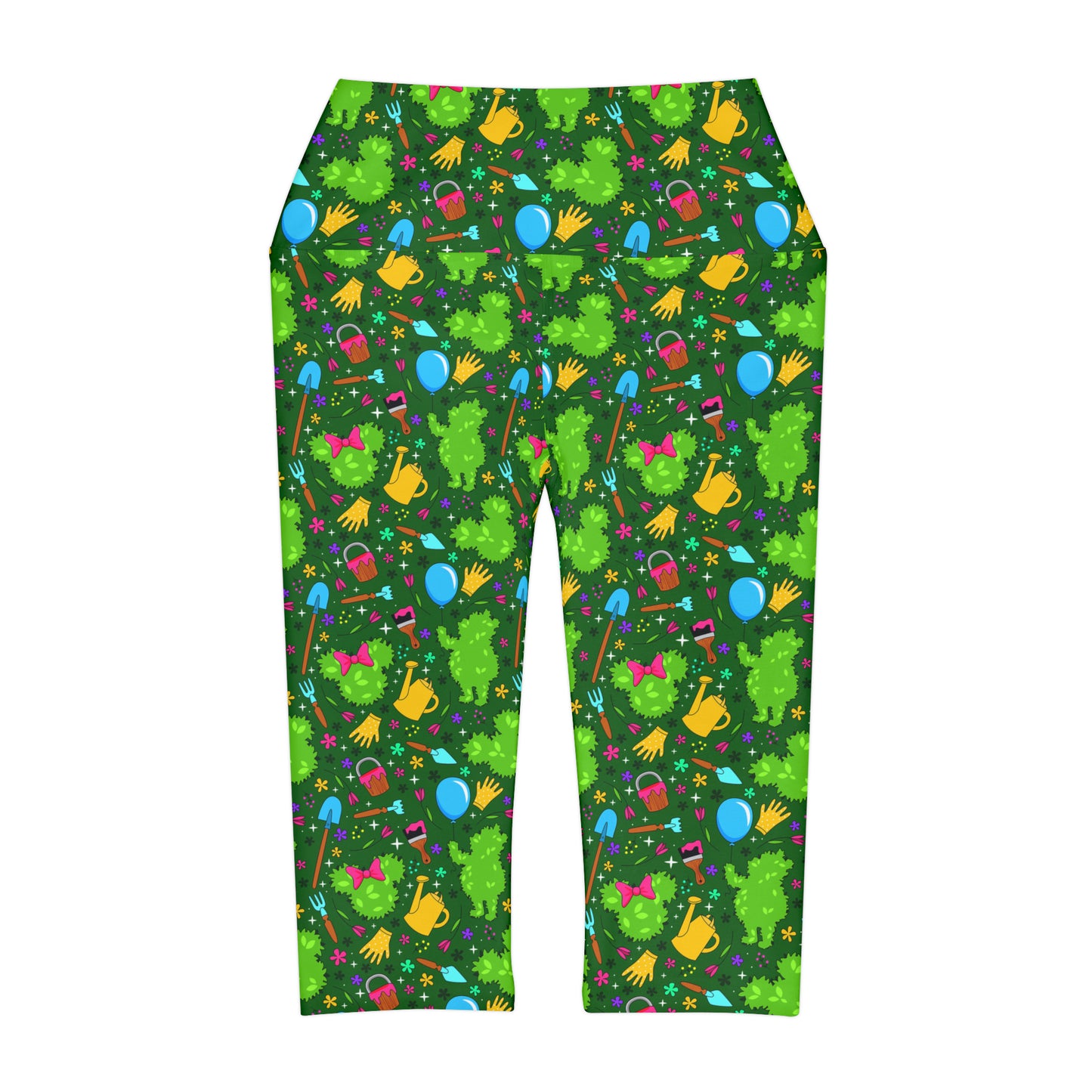 Flower And Garden Athletic Capri Leggings