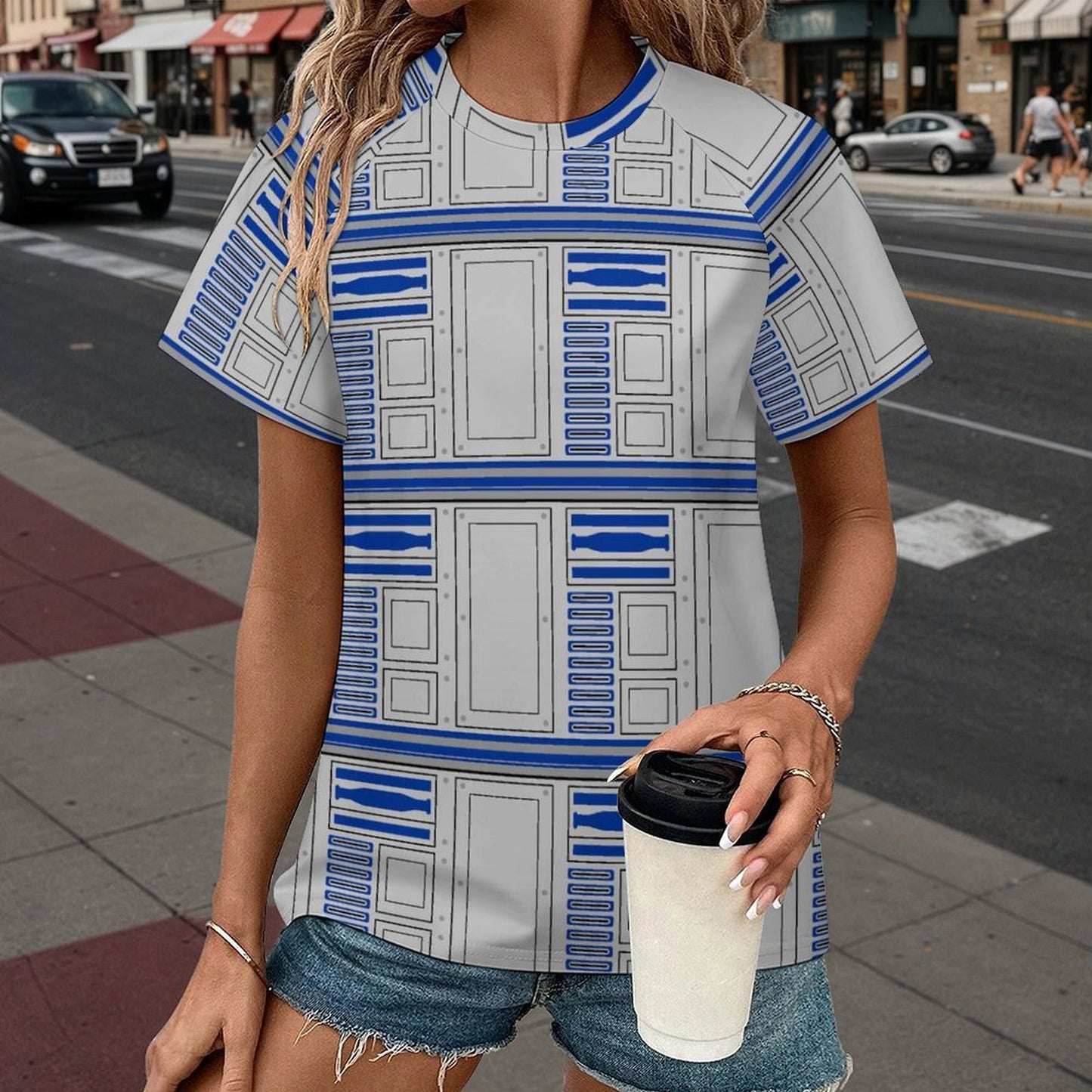Women's All Over Print Raglan T-Shirt - Ambrie