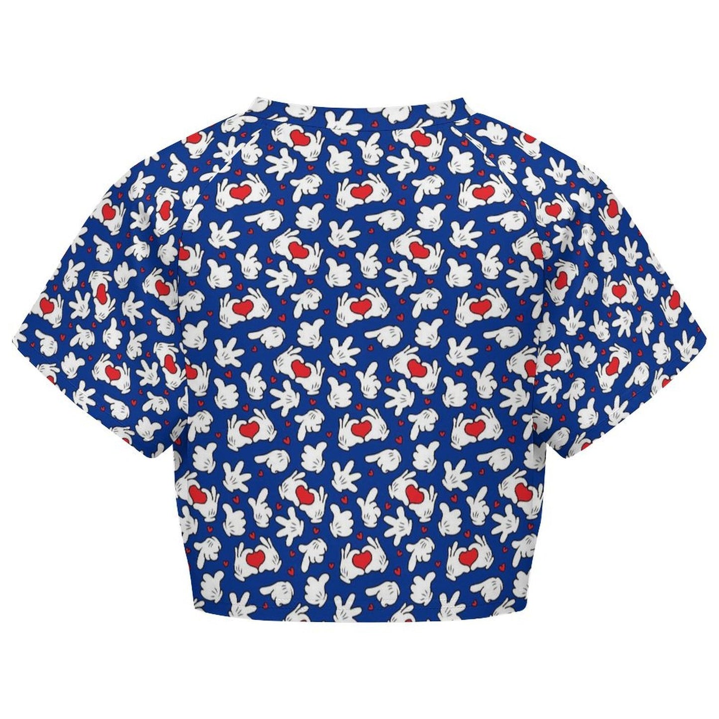 All Over Print Cropped Ralgan T-Shirt - Ambrie