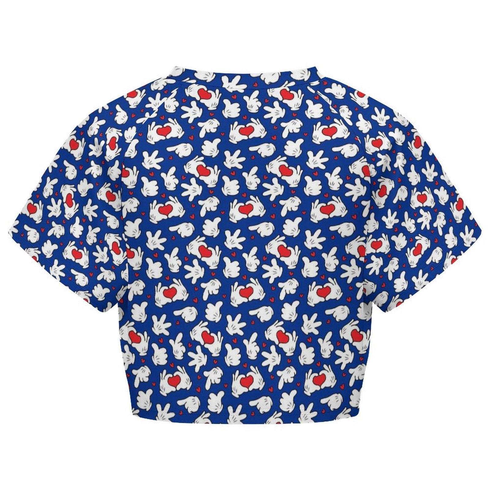 All Over Print Cropped Ralgan T-Shirt - Ambrie