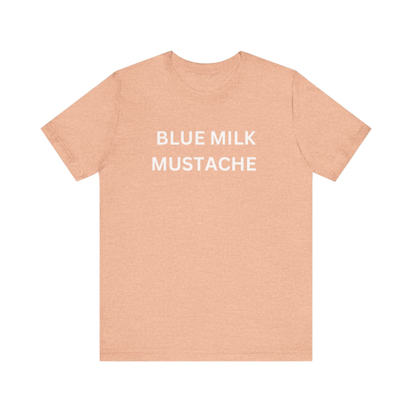 Blue Milk Mustache Unisex Jersey Short Sleeve Tee