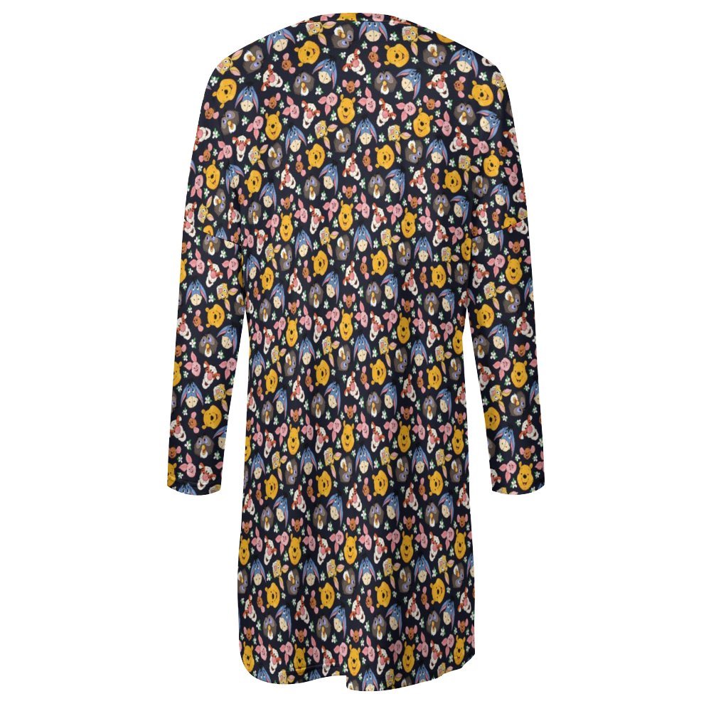 Hundred Acre Wood Friends Women's Long Fit Sweatshirt With Pockets