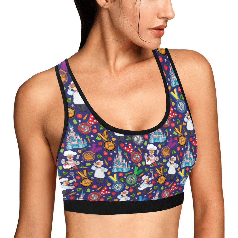 Muppets Chef Wine And Dine Race Women's Sports Bra