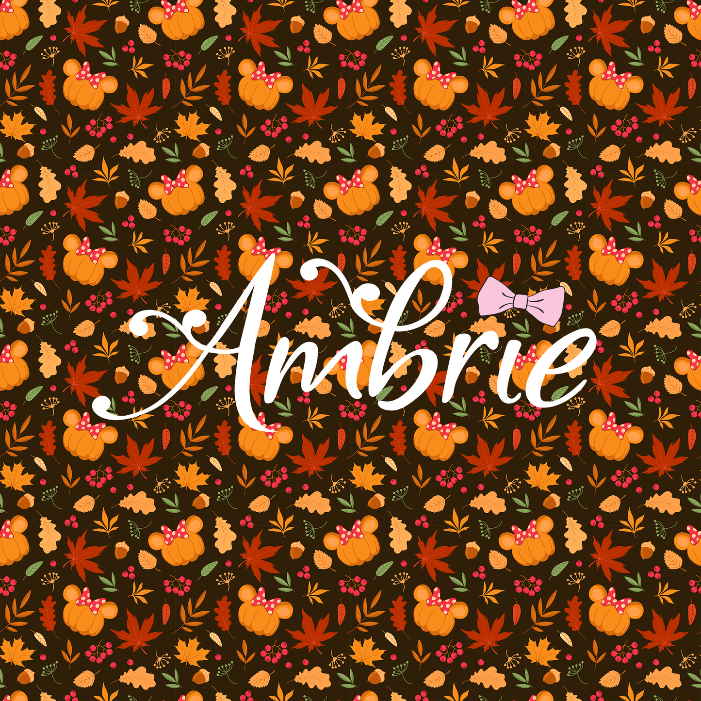 Fall Pumpkins Seamless Pattern, Magical Cartoon Seamless pattern, Fabric Sublimation