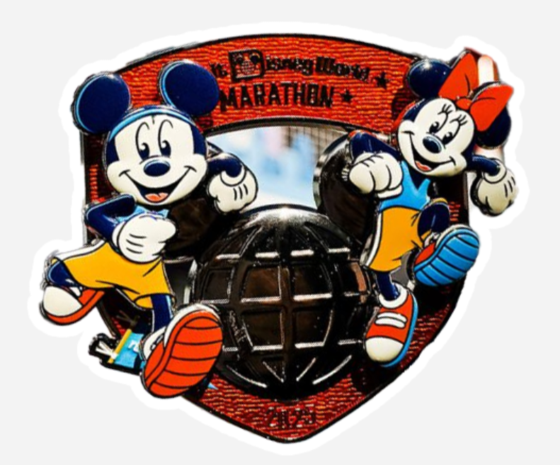 Mickey And Minnie Marathon Medal Disney Sticker