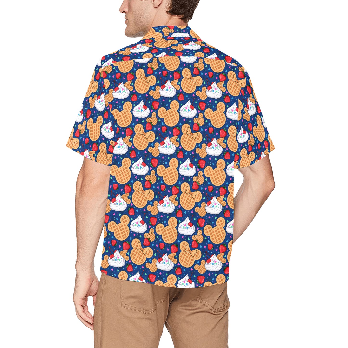 Waffles Hawaiian Shirt With Chest Pocket