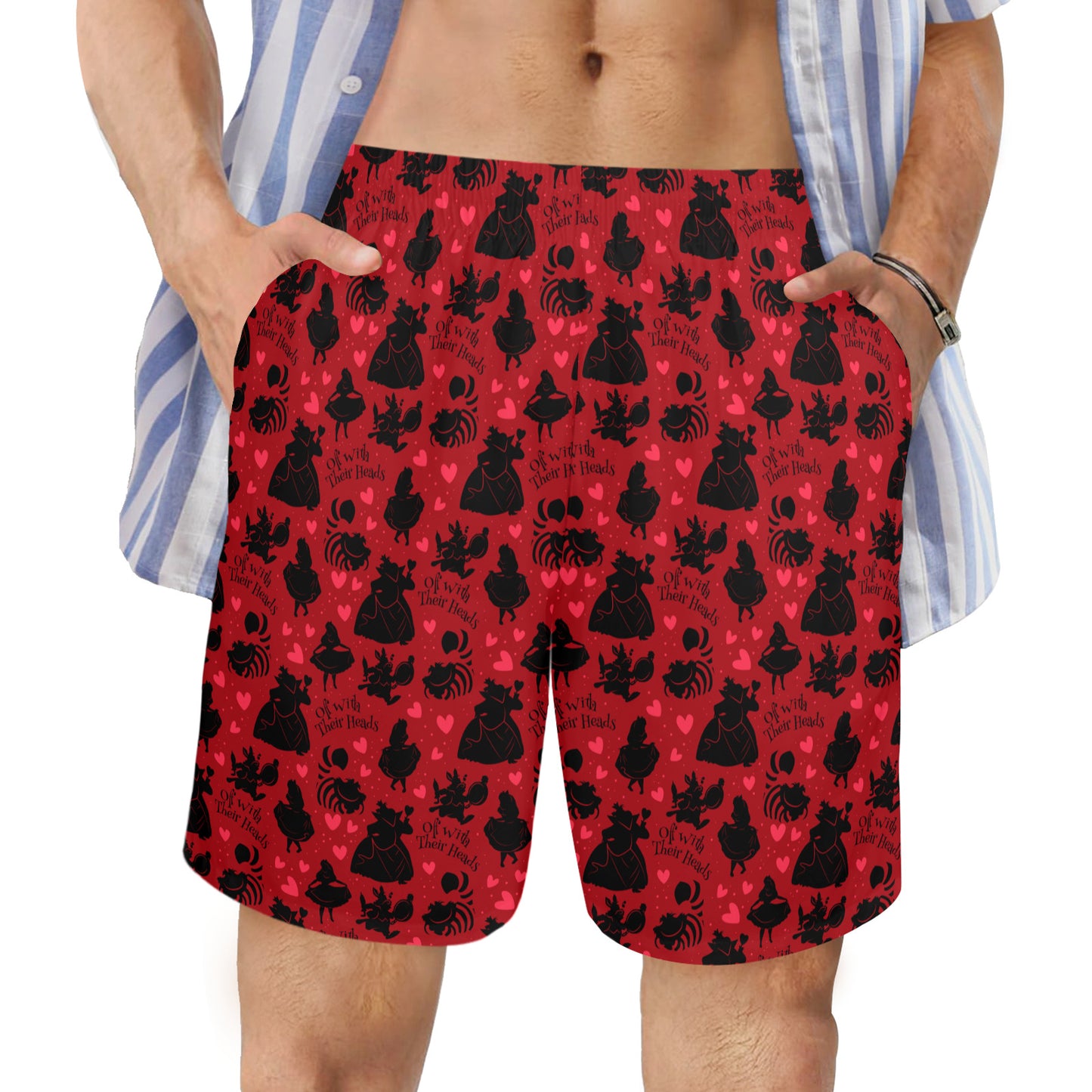 Off With Their Heads Men's Swim Trunks Swimsuit